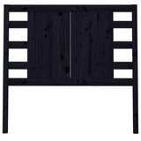 Vidaxl hoofdbord 106x4x100 cm massief grenenhout zwart