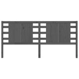 Vidaxl hoofdbord 206x4x100 cm massief grenenhout grijs