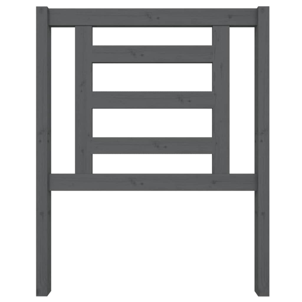 Vidaxl hoofdbord 81x4x100 cm massief grenenhout grijs