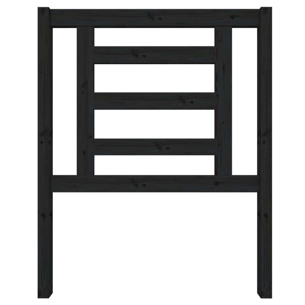 Vidaxl hoofdbord 81x4x100 cm massief grenenhout zwart