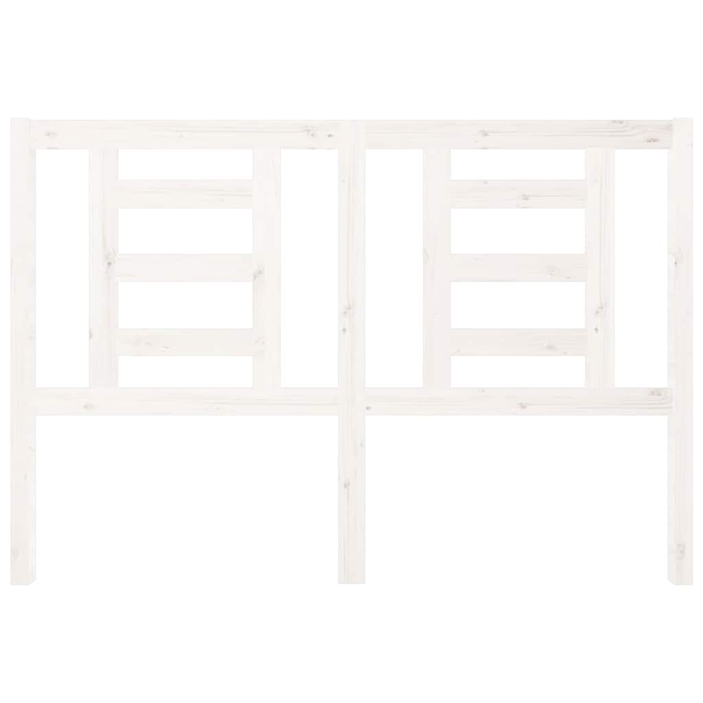 Vidaxl hoofdbord 126x4x100 cm massief grenenhout wit