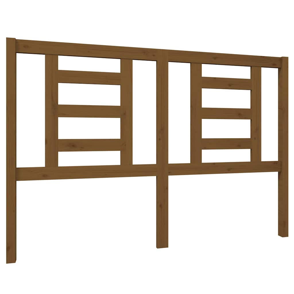 Vidaxl hoofdbord 146x4x100 cm massief grenenhout honingbruin