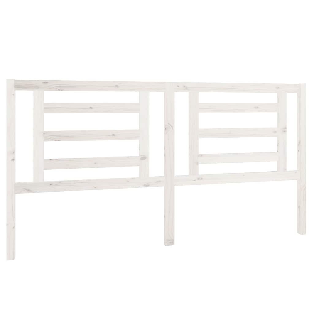 Vidaxl hoofdbord 186x4x100 cm massief grenenhout wit
