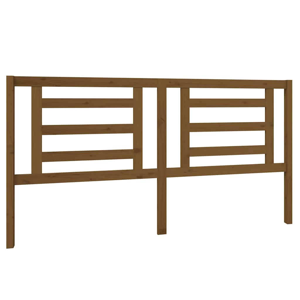 Vidaxl hoofdbord 186x4x100 cm massief grenenhout honingbruin