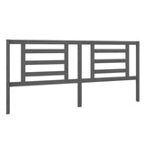 Vidaxl hoofdbord 206x4x100 cm massief grenenhout grijs