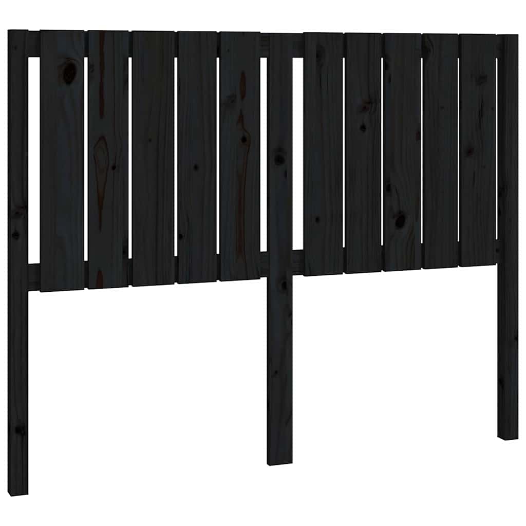 Vidaxl hoofdbord 125,5x4x100 cm massief grenenhout zwart