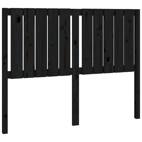 Vidaxl hoofdbord 125,5x4x100 cm massief grenenhout zwart