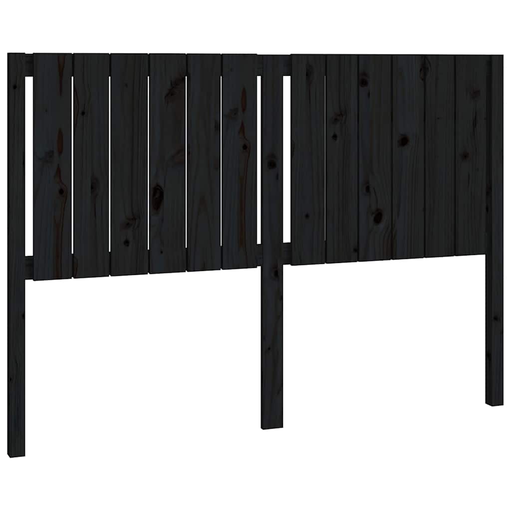 Vidaxl hoofdbord 145,5x4x100 cm massief grenenhout zwart