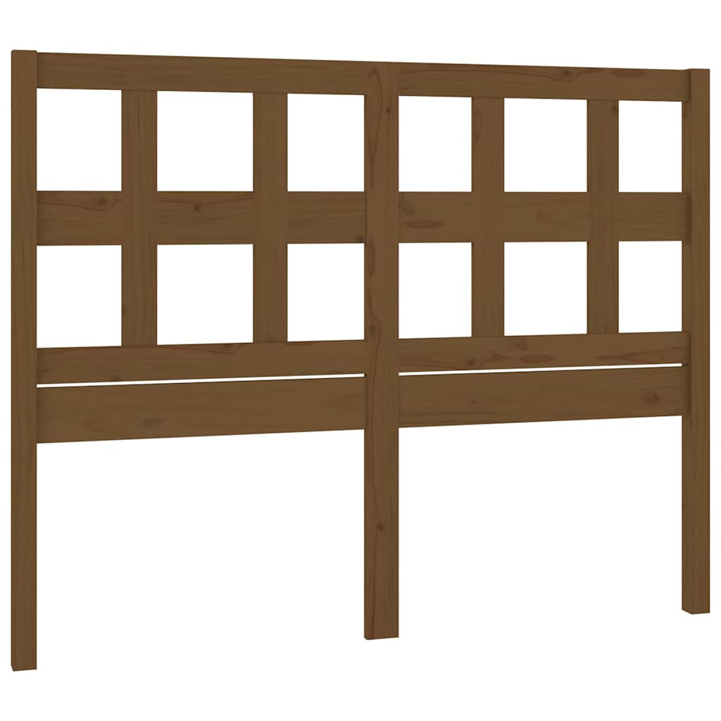 Vidaxl hoofdbord 125,5x4x100 cm massief grenenhout honingbruin