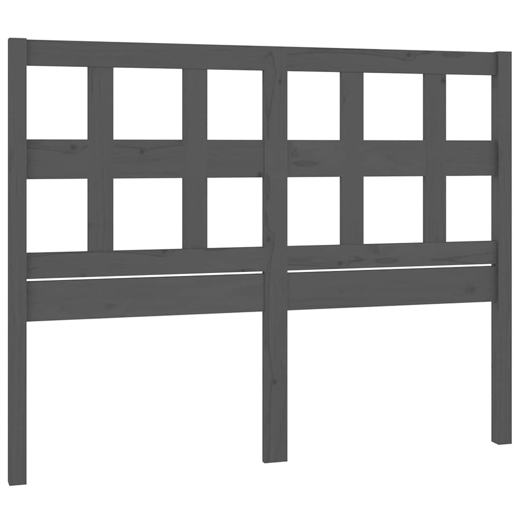 Vidaxl hoofdbord 165,5x4x100 cm massief grenenhout grijs