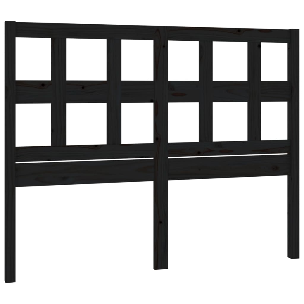 Vidaxl hoofdbord 185,5x4x100 cm massief grenenhout zwart