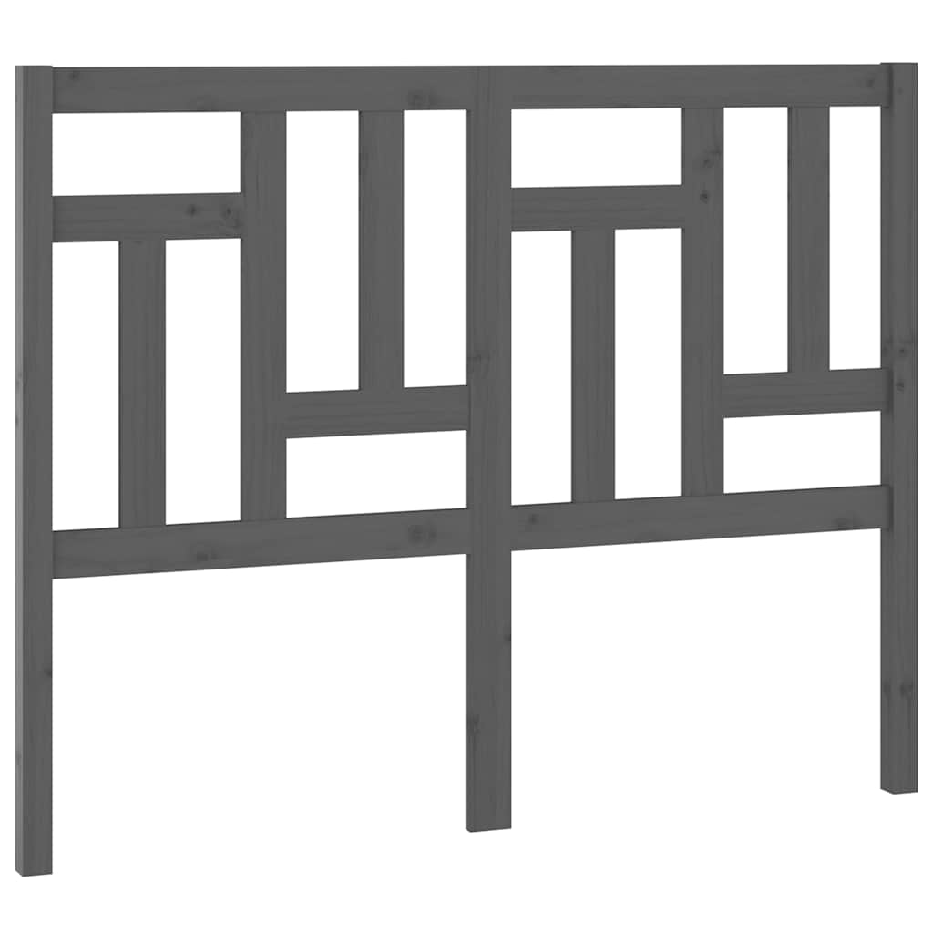 Vidaxl hoofdbord 205,5x4x100 cm massief grenenhout grijs