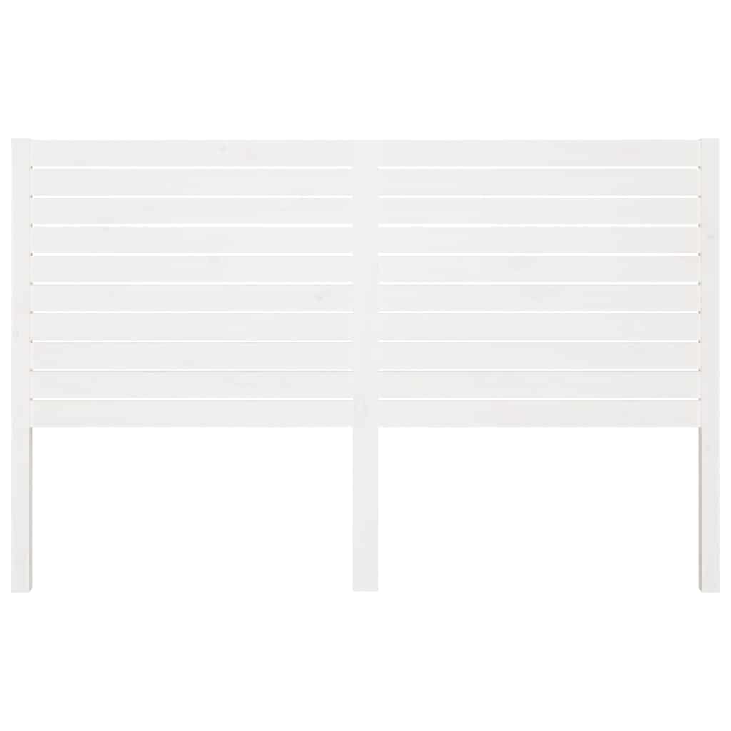 Vidaxl hoofdbord 126x4x100 cm massief grenenhout wit