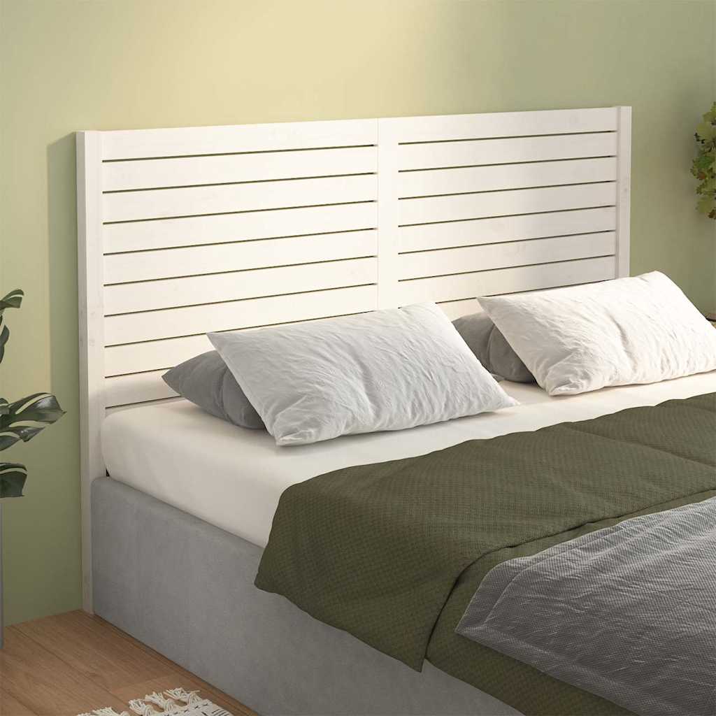Vidaxl hoofdbord 146x4x100 cm massief grenenhout wit