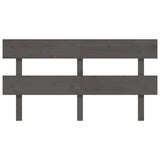 Vidaxl hoofdbord 154x3x81 cm massief grenenhout grijs