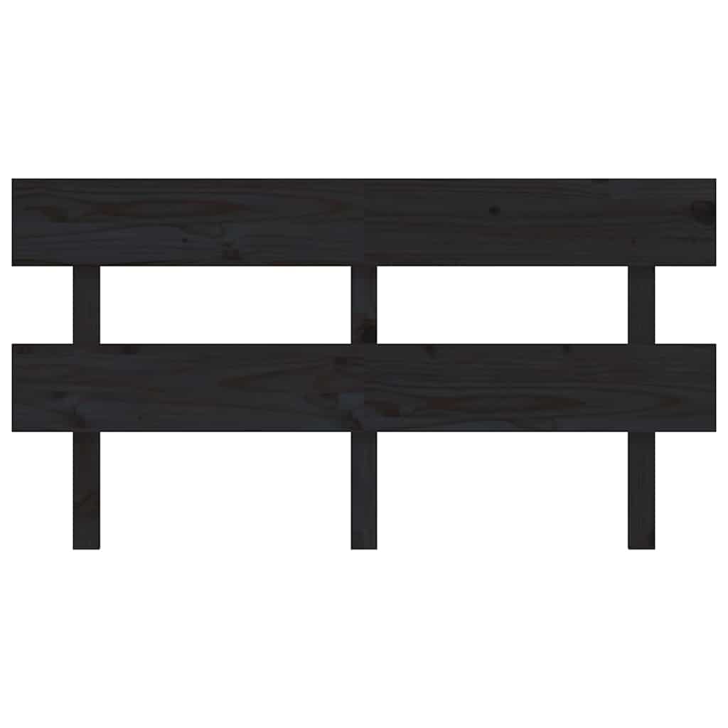 Vidaxl hoofdbord 164x3x81 cm massief grenenhout zwart