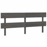 Vidaxl hoofdbord 204x3x81 cm massief grenenhout grijs