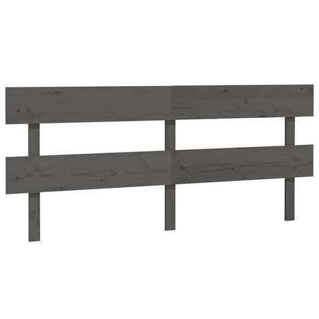 Vidaxl hoofdbord 204x3x81 cm massief grenenhout grijs