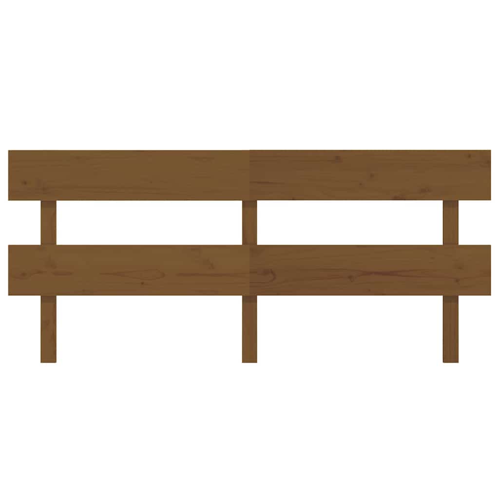 Vidaxl hoofdbord 204x3x81 cm massief grenenhout honingbruin