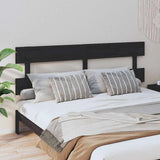 Vidaxl hoofdbord 204x3x81 cm massief grenenhout zwart