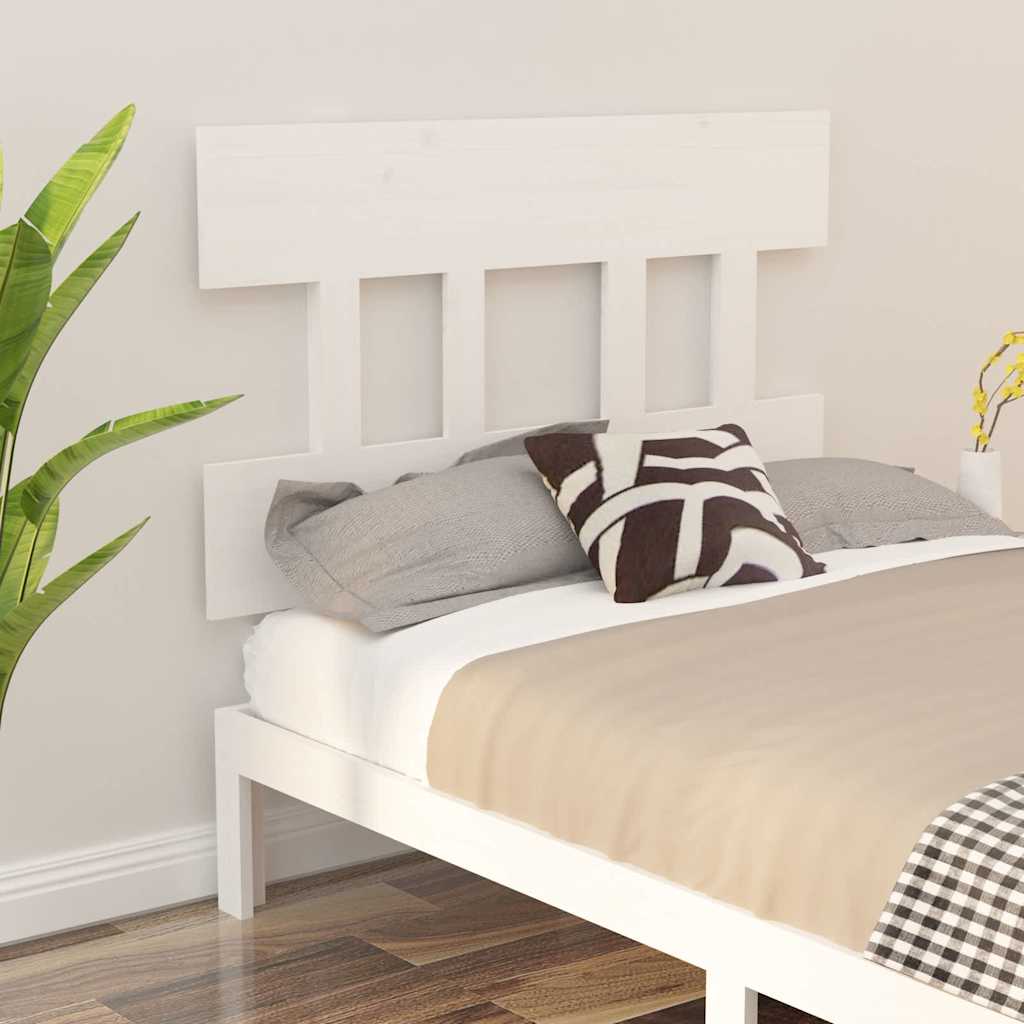 Vidaxl hoofdbord 103,5x3x81 cm massief grenenhout wit