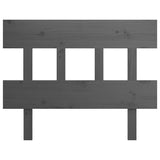 Vidaxl hoofdbord 103,5x3x81 cm massief grenenhout grijs