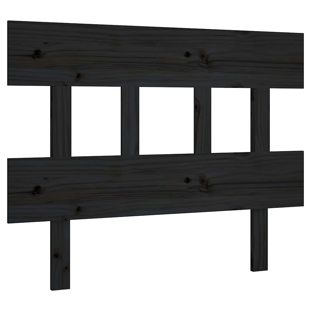 Vidaxl hoofdbord 103,5x3x81 cm massief grenenhout zwart