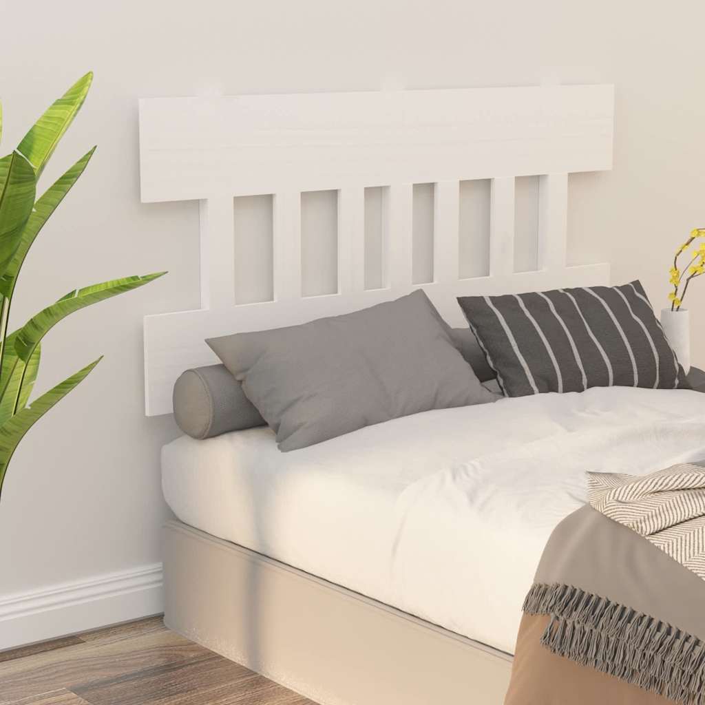 Vidaxl hoofdbord 123,5x3x81 cm massief grenenhout wit