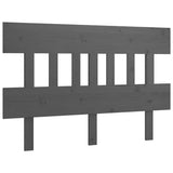 Vidaxl hoofdbord 123,5x3x81 cm massief grenenhout grijs