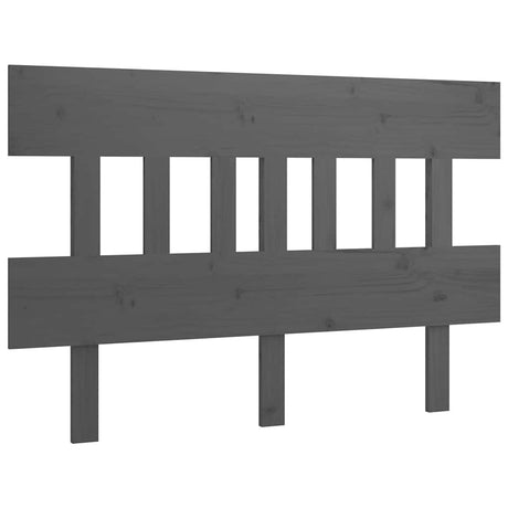 Vidaxl hoofdbord 138,5x3x81 cm massief grenenhout grijs