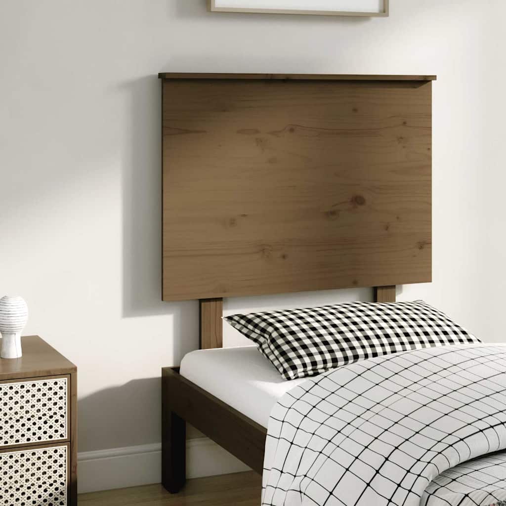 Vidaxl hoofdbord 79x6x82,5 cm massief grenenhout honingbruin