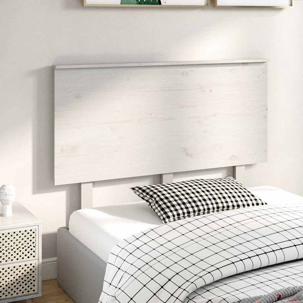 Vidaxl hoofdbord 124x6x82,5 cm massief grenenhout wit