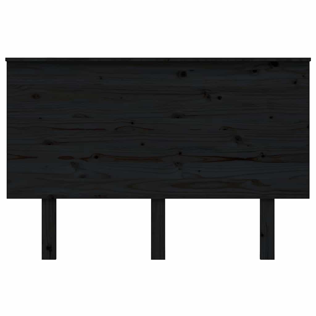 Vidaxl hoofdbord 124x6x82,5 cm massief grenenhout zwart
