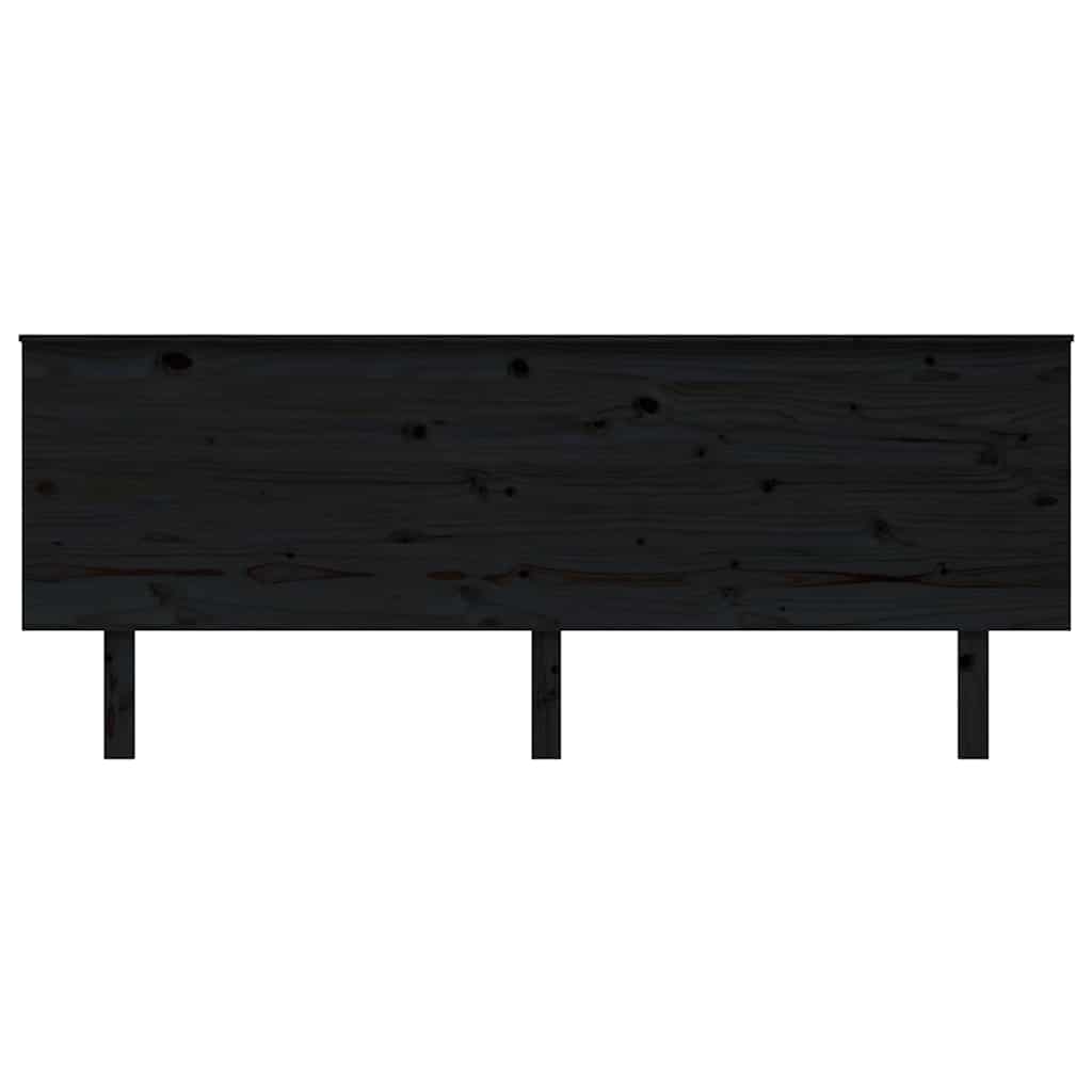 Vidaxl hoofdbord 204x6x82,5 cm massief grenenhout zwart