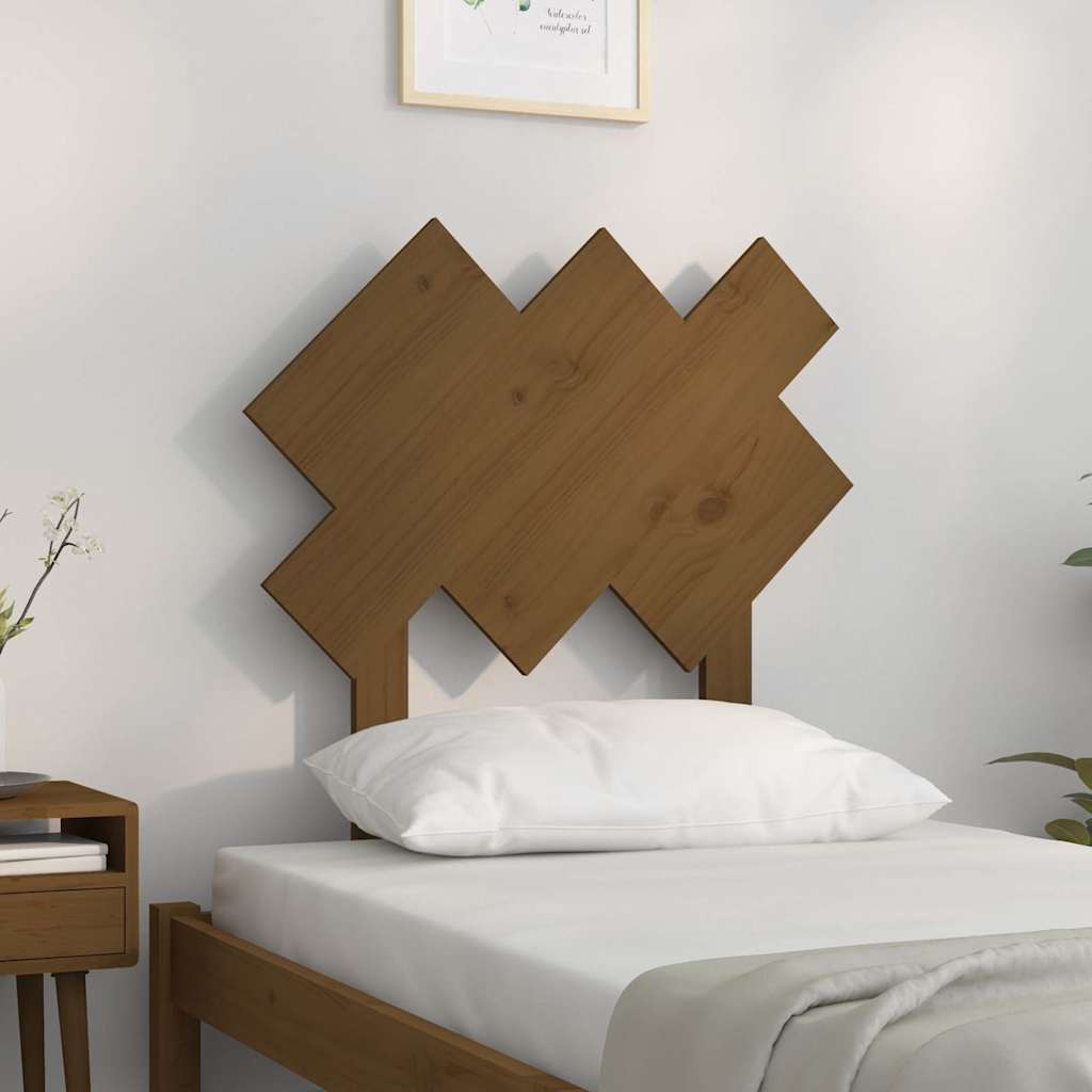 Vidaxl hoofdbord 72,5x3x81 cm massief grenenhout honingbruin