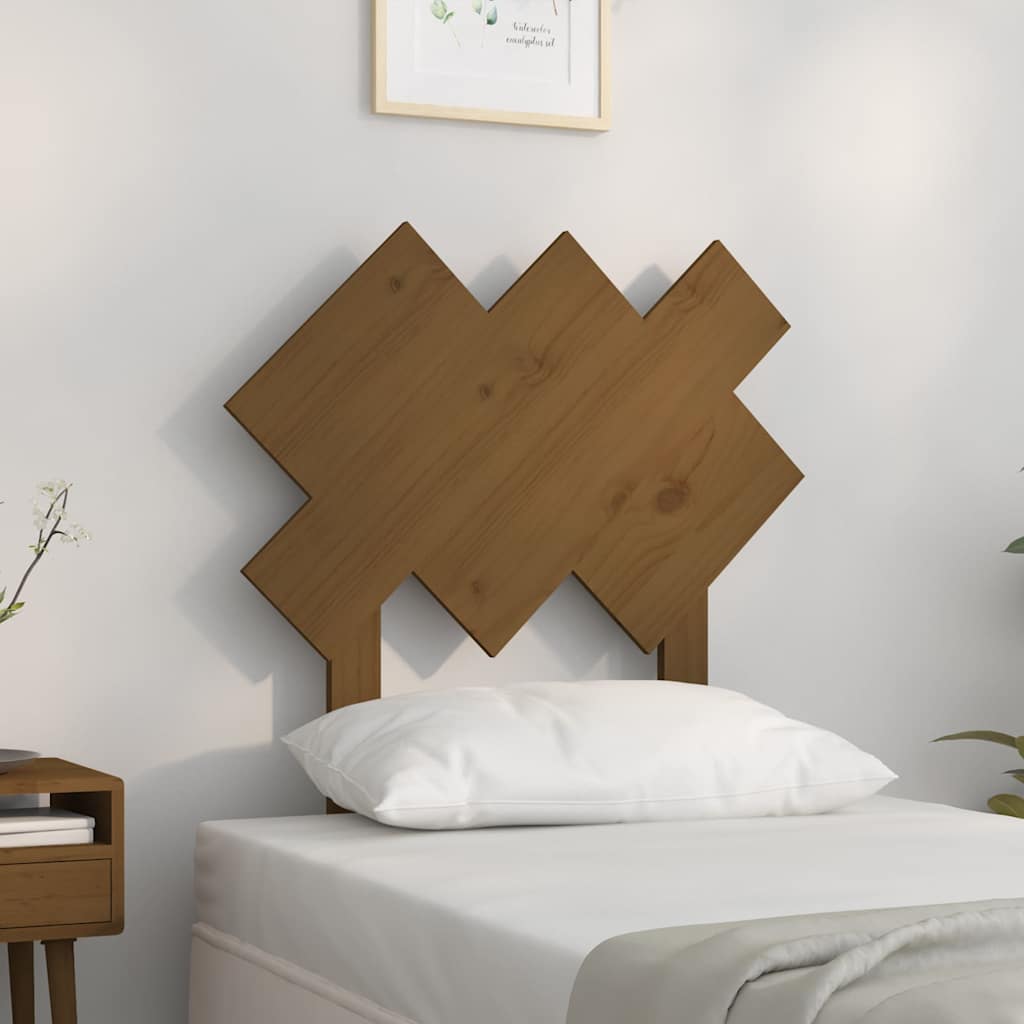 Vidaxl hoofdbord 72,5x3x81 cm massief grenenhout honingbruin