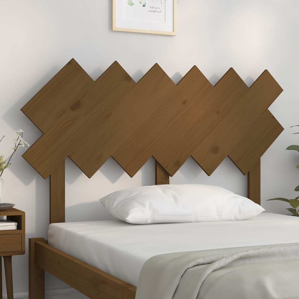 Vidaxl hoofdbord 122,5x3x80,5 cm massief grenenhout honingbruin