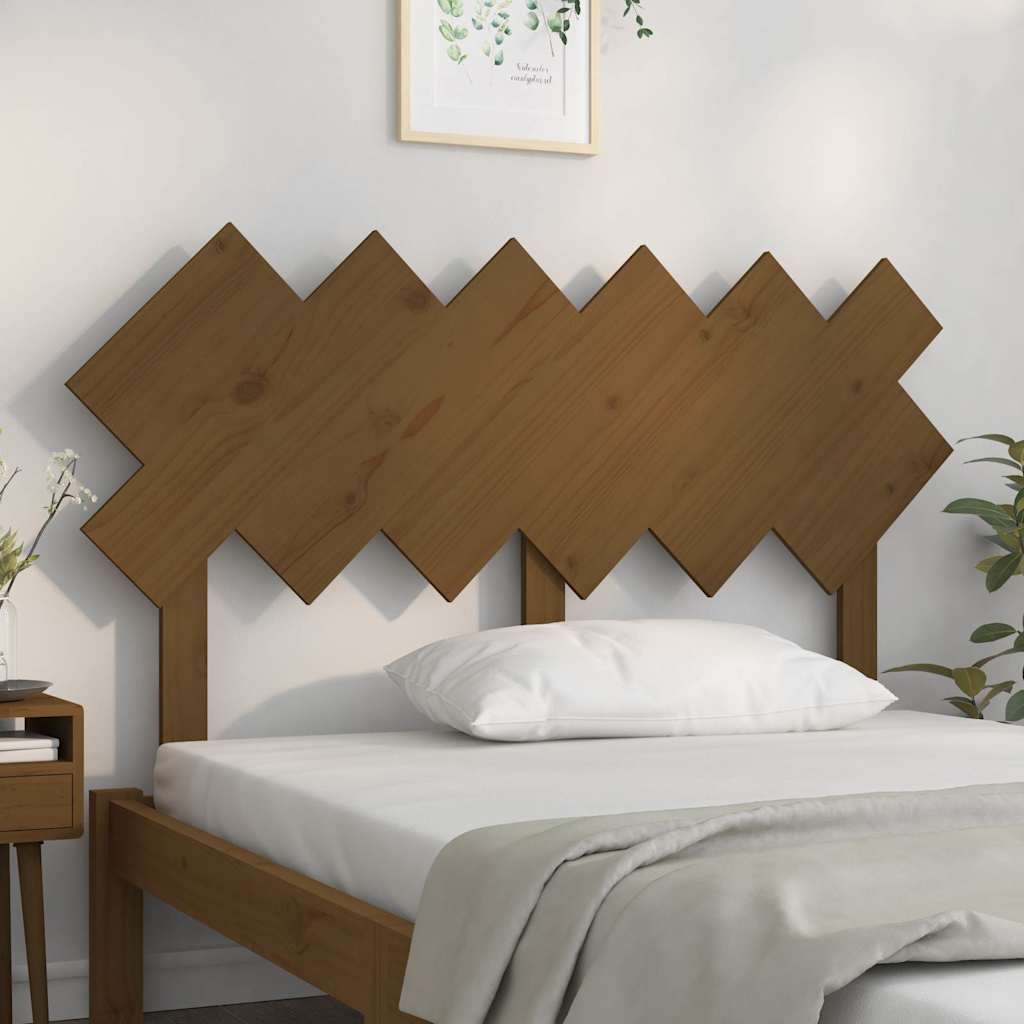 Vidaxl hoofdbord 132x3x81 cm massief grenenhout honingbruin