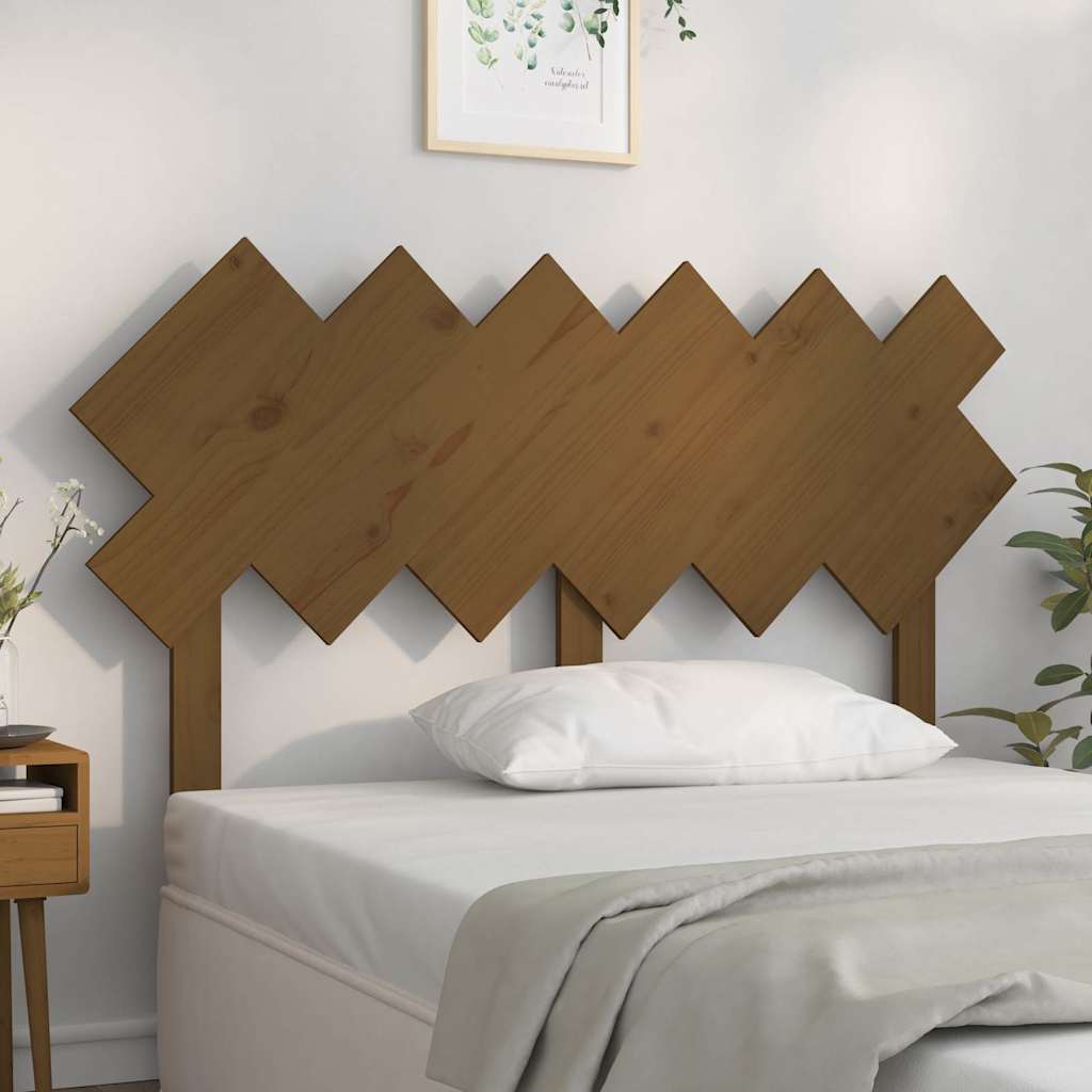 Vidaxl hoofdbord 132x3x81 cm massief grenenhout honingbruin