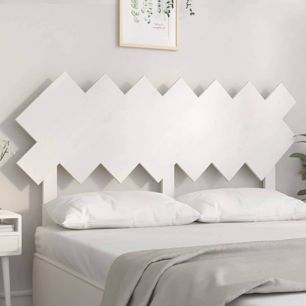 Vidaxl hoofdbord 141x3x80,5 cm massief grenenhout wit