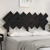 Vidaxl hoofdbord 141x3x80,5 cm massief grenenhout zwart
