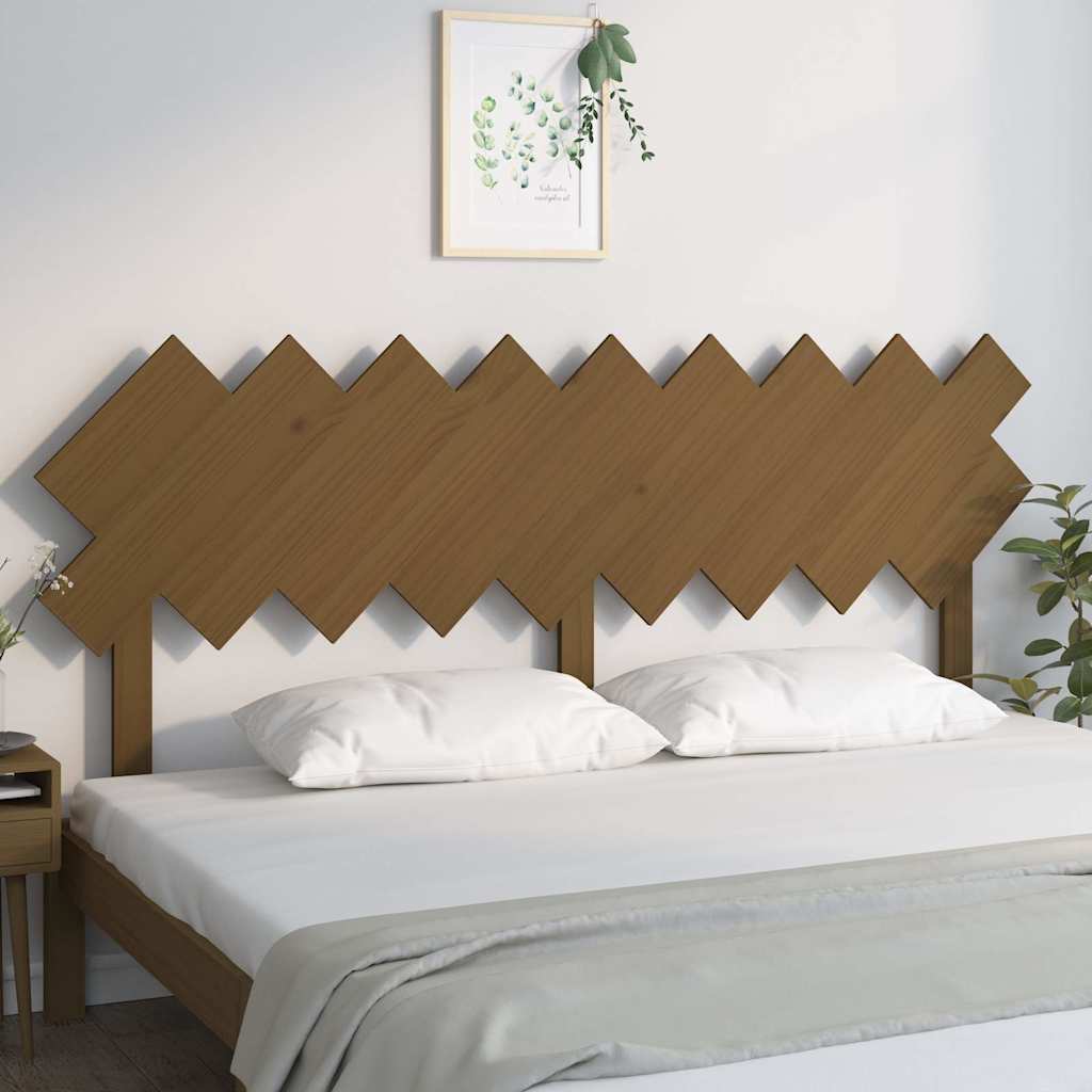 Vidaxl hoofdbord 178x3x80,5 cm massief grenenhout honingbruin