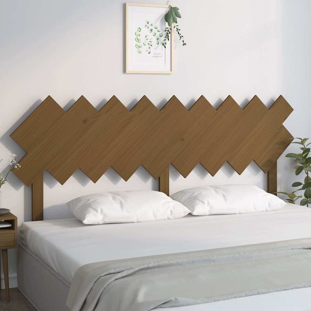 Vidaxl hoofdbord 178x3x80,5 cm massief grenenhout honingbruin