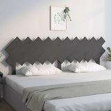 Vidaxl hoofdbord 196x3x80,5 cm massief grenenhout grijs