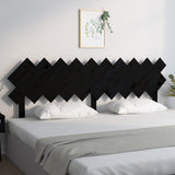 Vidaxl hoofdbord 196x3x80,5 cm massief grenenhout zwart