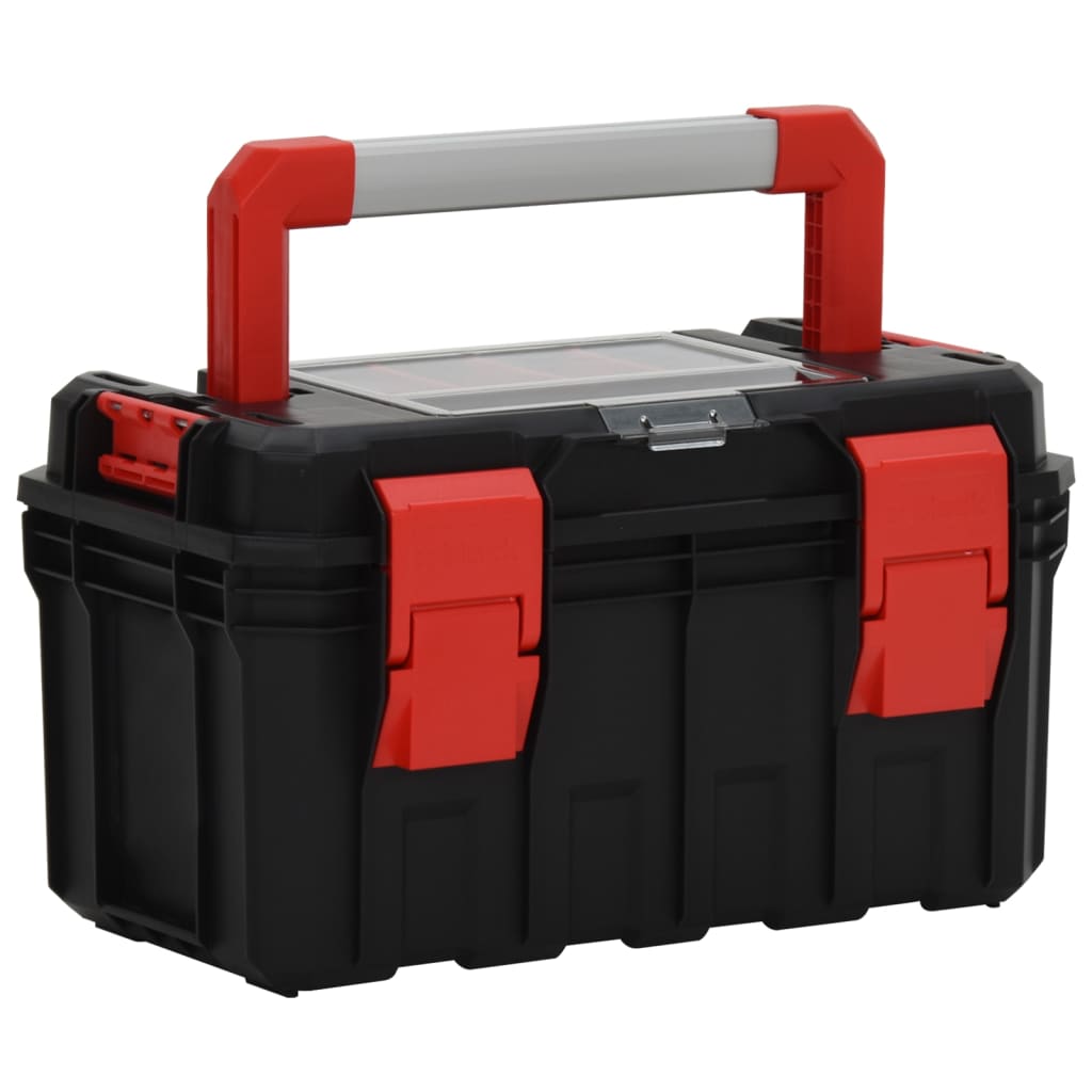 Vidaxl Toolbox 45x28x26.5 cm svart och rött