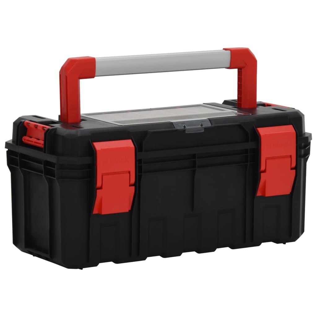 Vidaxl toolbox 55x28x26.5 cm black and red