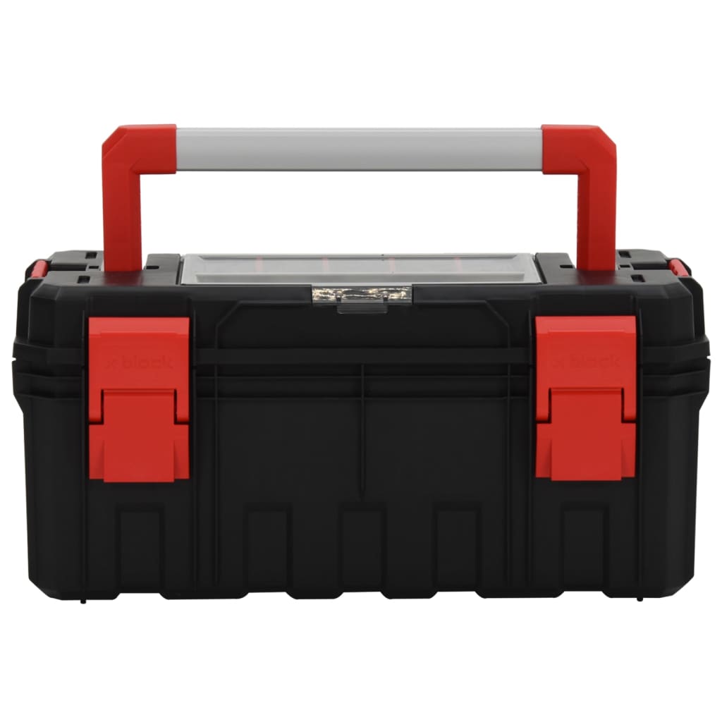 Vidaxl Toolbox 55x28x26.5 cm schwarz und rot