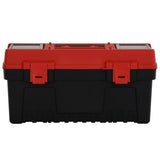 Vidaxl 2 St Tool Boxes Polypropene Black and Red