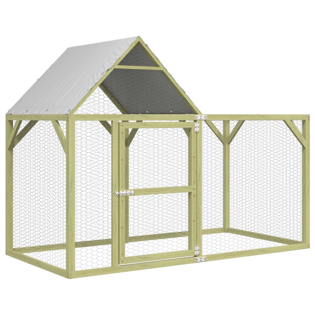 VidaXL Kippenhok 200x100x150 cm geïmpregneerd massief grenenhout